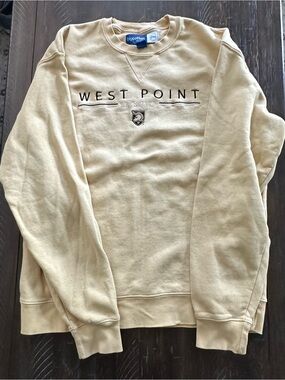 Yellow West Point Army Crewneck Sweatshirt - Size Large